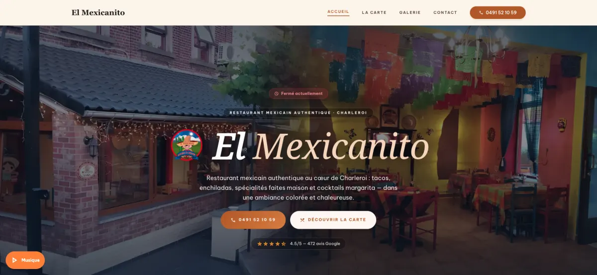 Aperçu du site El Mexicanito