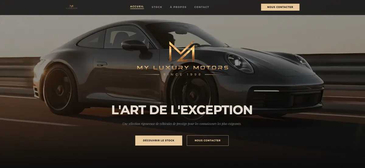 Aperçu du site My Luxury Motors